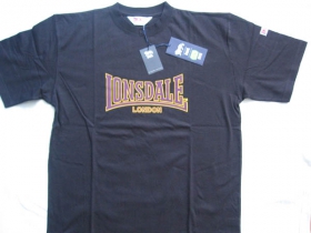 Lonsdale, pánske tričko ,,classic" čierne 100%bavlna posledný kus -  veľkosť S