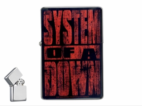 System of a Down - doplňovací benzínový zapalovač s vypalovaným obrázkom