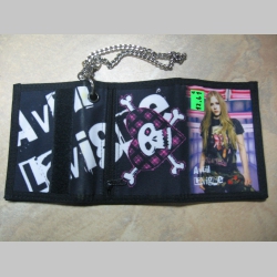 Avril Lavigne, hrubá pevná textilná peňaženka s retiazkou a karabínkou