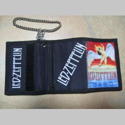 Led Zeppelin, hrubá pevná textilná peňaženka s retiazkou a karabínkou