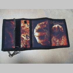 Nightwish, hrubá pevná textilná peňaženka s retiazkou a karabínkou