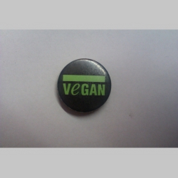 Vegan, odznak priemer 25mm