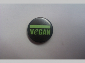 Vegan, odznak priemer 25mm