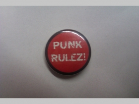 Punk rulez, odznak priemer 25mm