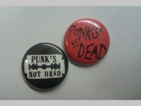 Punks not Dead, odznak priemer 25mm cena za 1ks 