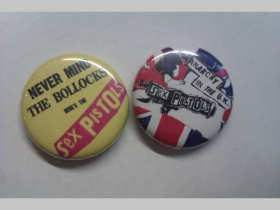 Sex Pistols, odznak priemer 25mm cena za 1ks
