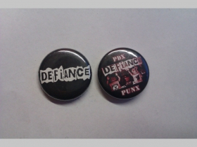 Defiance, odznak priemer 25mm cena za 1ks (počet kusov a konkrétny model napíšte na konci objednávky do rubriky KOMENTÁR)