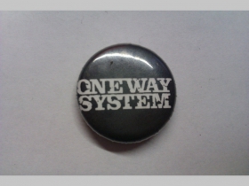 One Way System, odznak, priemer 25mm