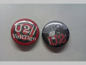 U2, odznak priemer 25mm cena za 1ks (počet kusov a konkrétny model napíšte na konci objednávky do rubriky KOMENTÁR)
