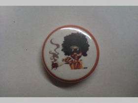 Rastafarian Ganja, odznak priemer 25mm 