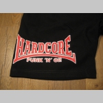 Hardcore Punk n Oi! čierne teplákové kraťasy s tlačeným logom Hardcore Punk n Oi! čierne teplákové kraťasy s tlačeným logom