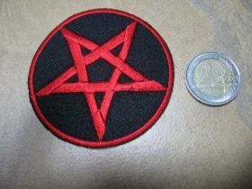 Pentagram  nažehľovacia vyšívaná nášivka (možnosť nažehliť alebo našiť na odev)