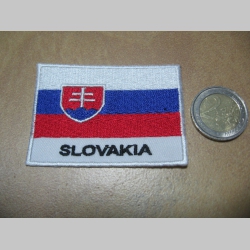 Slovakia vlajočka  nažehľovacia vyšívaná nášivka (možnosť nažehliť alebo našiť na odev)   rozmer 5x7cm