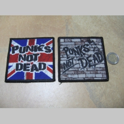 Punks not Dead  ofsetová nášivka po krajoch obšívaná cca. 9x9cm  cena za 1ks!!! = skladom už len farebná.