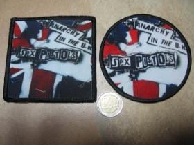 Sex Pistols ofsetová nášivka po krajoch obšívaná cca. 9x9cm  cena za 1ks!!!