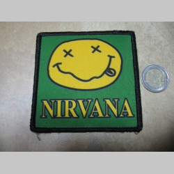 Nirvana ofsetová nášivka po krajoch obšívaná cca. 9x9cm 