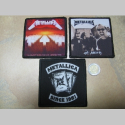 Metallica  ofsetová nášivka po krajoch obšívaná cca. 9x9cm   cena za 1ks!!!