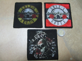 Guns n Roses ofsetová nášivka po krajoch obšívaná cca. 9x9cm 