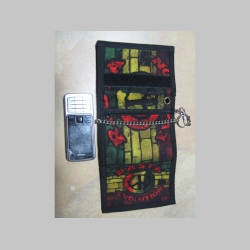 Rasta Evolution, hrubá pevná textilná peňaženka s retiazkou a karabínkou