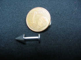 Piercing do brady, celková dĺžka 15mm, hrúbka tyčky 1,5mm, dĺžka samotného ostňa 6mm, priemer ostňa 5mm