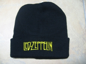 Led Zeppelin, zimná čiapka s vyšívaným logom, čierna 100%akryl (univerzálna veľkosť)
