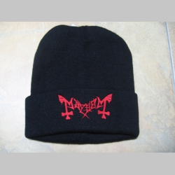 Mayhem, zimná čiapka s potlačeným logom, čierna 100%akryl (univerzálna veľkosť)