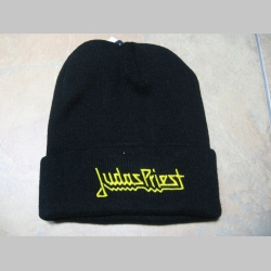 Judas Priest, zimná čiapka s vyšívaným logom, čierna 100%akryl (univerzálna veľkosť)