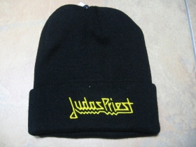 Judas Priest, zimná čiapka s vyšívaným logom, čierna 100%akryl (univerzálna veľkosť)