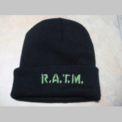 Rege Against The Machine, R.A.T.M.  zimná čiapka s vyšívaným logom, čierna 100%akryl (univerzálna veľkosť)