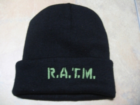 Rege Against The Machine, R.A.T.M.  zimná čiapka s vyšívaným logom, čierna 100%akryl (univerzálna veľkosť)