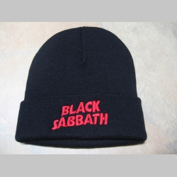 Black Sabbath, zimná čiapka s vyšívaným logom, čierna 100%akryl (univerzálna veľkosť)