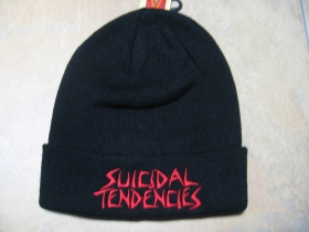 Sucidal Tendencies, zimná čiapka s vyšívaným logom, čierna 100%akryl (univerzálna veľkosť)