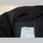 Commando Industries  šedá pánska mikina s pevným kovovým zipsom a vyšívaným logom, materiál 60%bavlna 40% polyester