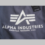Alpha Industries tmavomodrá mikina bez kapucne s tlačeným logom 80%bavlna 20%polyester 
