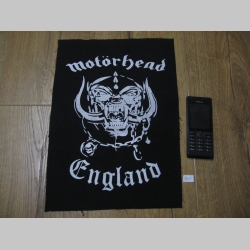 Motorhead chrbtová nášivka po krajoch neobšívaná rozmery cca 36 x 26 cm