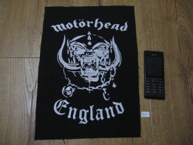 Motorhead chrbtová nášivka po krajoch neobšívaná rozmery cca 36 x 26 cm