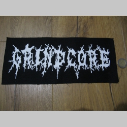 Grindcore chrbtová nášivka rozmery cca 28x12cm (po krajoch neobšívaná)