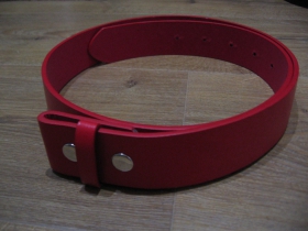 červený " prázdny "opasok na primontovanie kovovej pracky s motívom, materiál syntetická koža