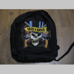 Guns n Roses ruksak čierny, 100% polyester. Rozmery: Výška 42 cm, šírka 34 cm, hĺbka až 22 cm pri plnom obsahu