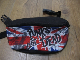 Punks not Dead ľadvinka - Bedrová taška s dvomi priehradkami na zips