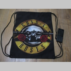 Guns n Roses sťahovacie vrecko ( batôžtek / vak ) s čiernou šnúrkou, materiál 100% polyester rozmery cca. 40 x 32 cm