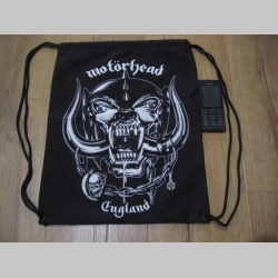 Motorhead sťahovacie vrecko ( batôžtek / vak ) s čiernou šnúrkou, materiál 100% polyester rozmery cca. 40 x 32 cm