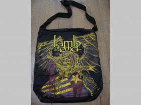 Lamb of God plátená taška cez plece so zapínaním na zips na vrchu materiál 100% bavlna rozmery cca. 42x33cm