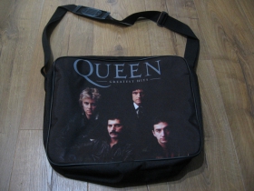 Queen pevná textilná taška cez plece, nastaviteľný pás materiál 100%polyester rozmery cca.38x31x10cm ( vhodná aj pre notebook )