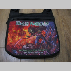 Iron maiden  textilná taška cez plece, nastaviteľný pás materiál 100%polyester rozmery cca.32x25x10cm