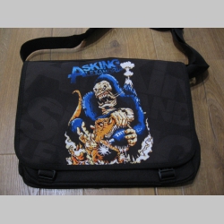 Asking Alexandria pevná textilná taška cez plece, nastaviteľný pás materiál 100%polyester rozmery cca.36x27x10cm ( vhodná aj pre notebook )