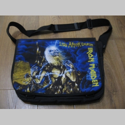 Iron Maiden pevná textilná taška cez plece, nastaviteľný pás  materiál 100%polyester rozmery cca.36x27x10cm  ( vhodná aj pre notebook )