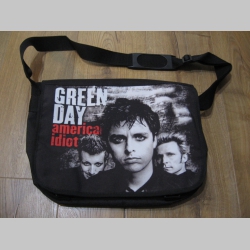 Green Day pevná textilná taška cez plece, nastaviteľný pás materiál 100%polyester rozmery cca.36x27x10cm ( vhodná aj pre notebook )