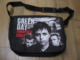 Green Day pevná textilná taška cez plece, nastaviteľný pás materiál 100%polyester rozmery cca.36x27x10cm ( vhodná aj pre notebook )