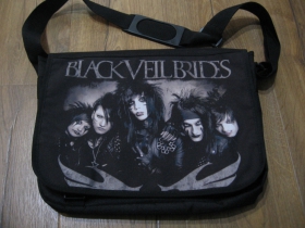 Black Veil Brides pevná textilná taška cez plece, nastaviteľný pás materiál 100%polyester rozmery cca.36x27x10cm ( vhodná aj pre notebook )